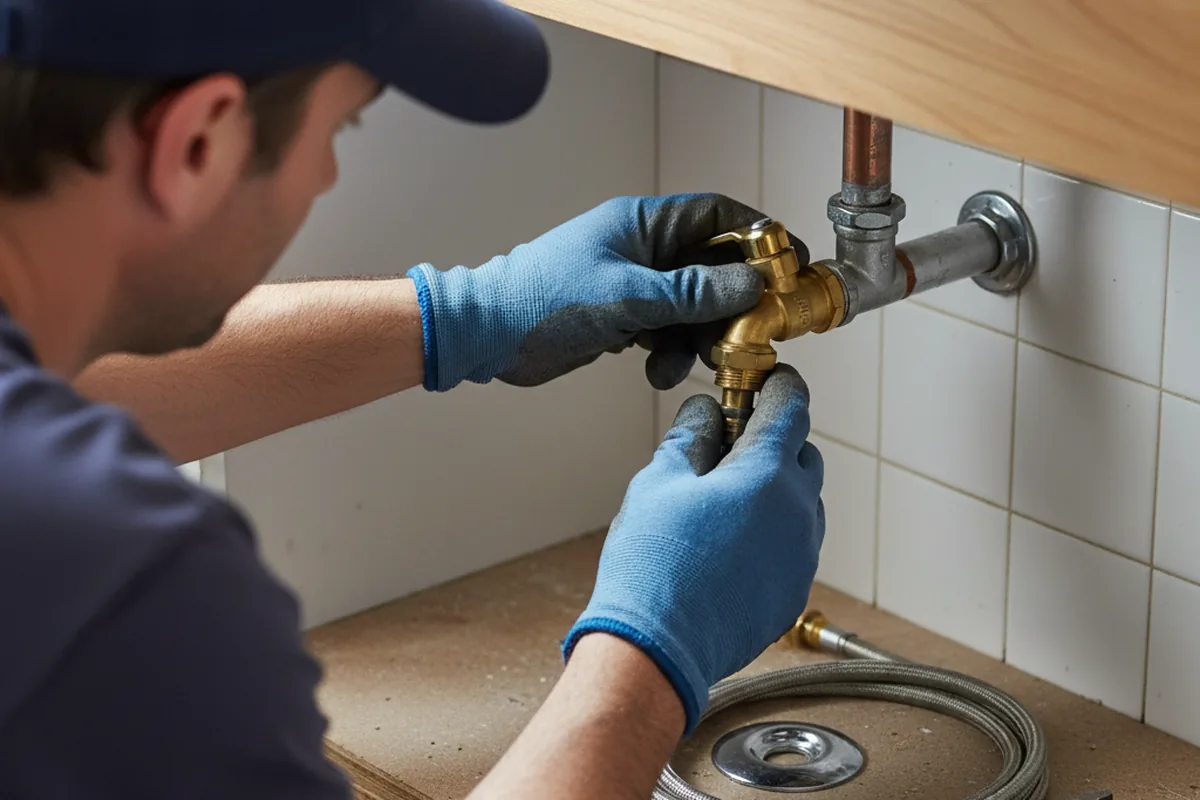 Shutoff valve and fitting work during Emergency Plumbing in Waukon